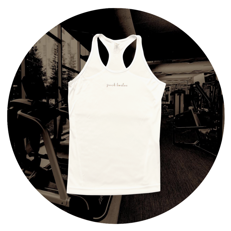 "quick twelve" Women's Racerback Tank