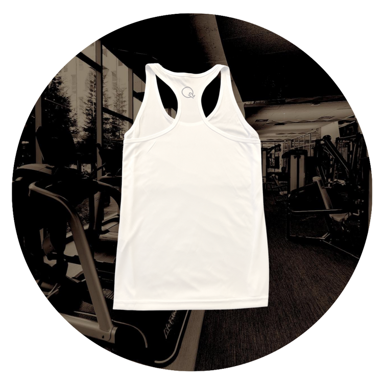 "quick twelve" Women's Racerback Tank