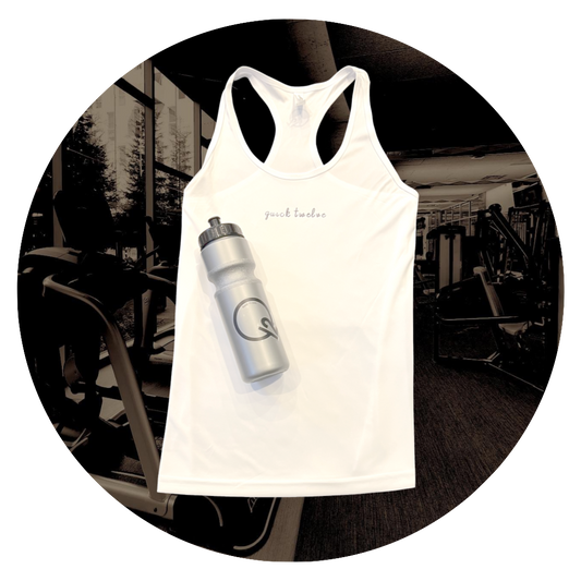 "quick twelve" Women's Racerback Tank